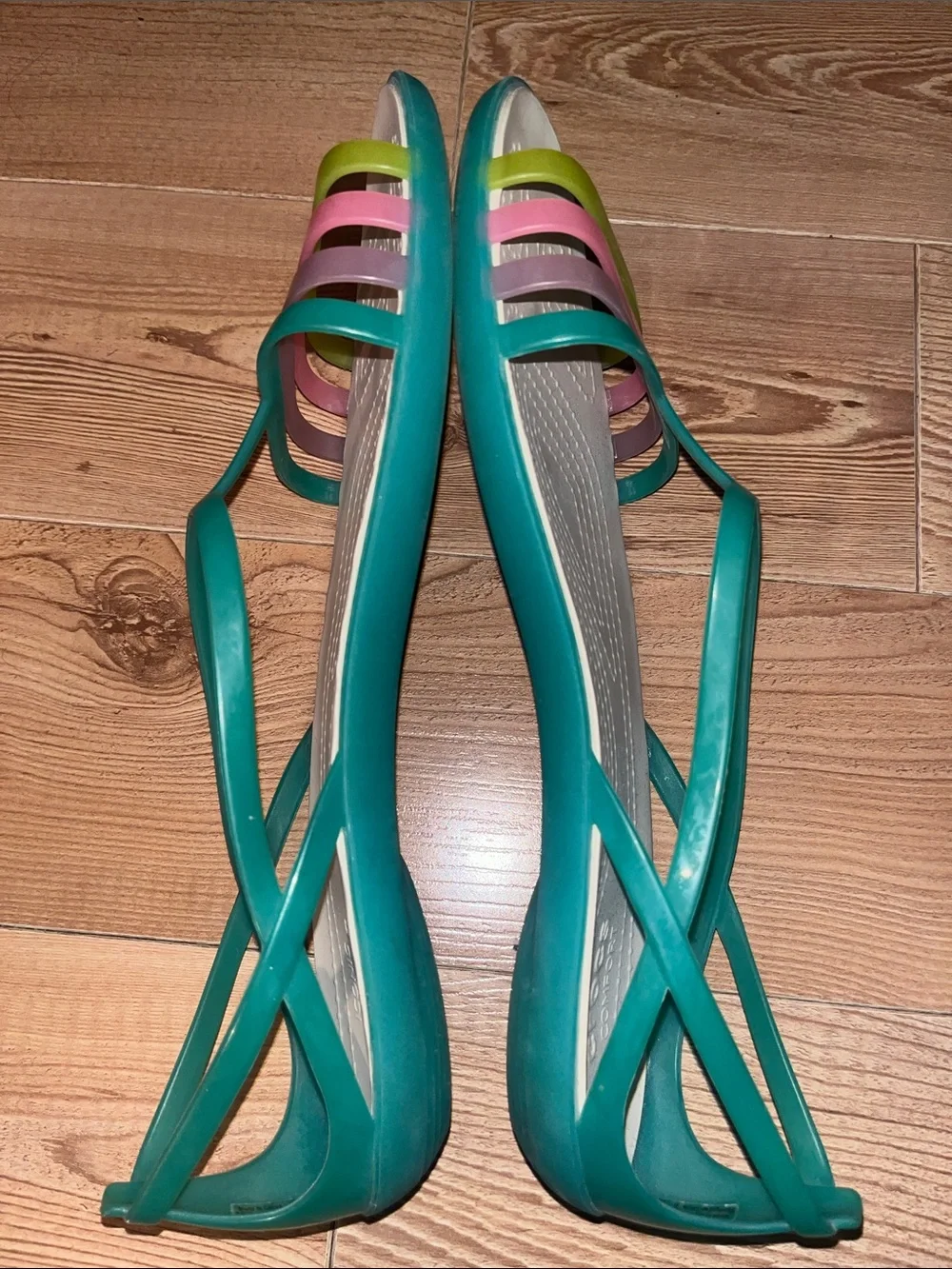 CROCS Isabella Strappy Jelly Sandals, Size 11 - Picture 3 of 5